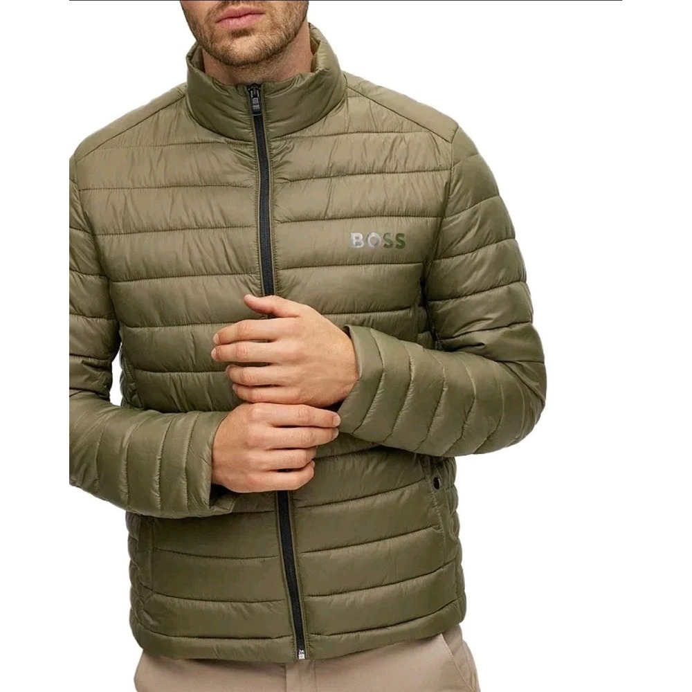 Hugo Boss Calanos Lightweight Puffer Jacket Open Green Men's Size 46R - NWT $298